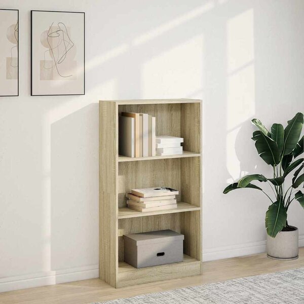 Sonoma tölgy színű szerelt fa könyvespolc 60 x 24 x 109 cm