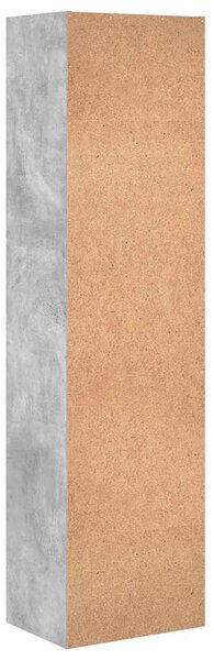 Betonszürke szerelt fa könyvespolc 40 x 30 x 152 cm