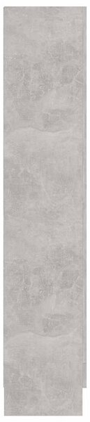 Betonszürke szerelt fa vitrinszekrény 82,5 x 30,5 x 150 cm
