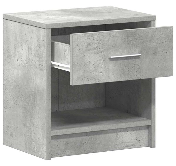2 db betonszürke éjjeliszekrény fiókkal 39x28x41 cm