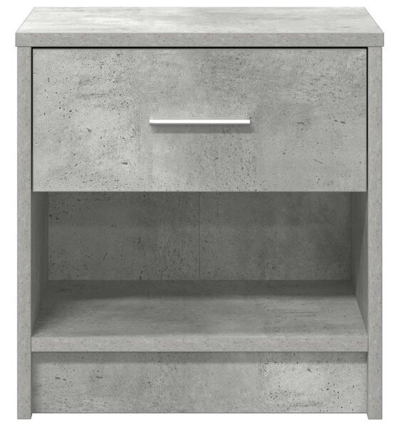 2 db betonszürke éjjeliszekrény fiókkal 39x28x41 cm