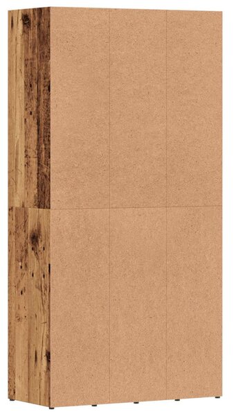 Könyves szekrény Régi fa 66x30x130 cm Gépelt fa
