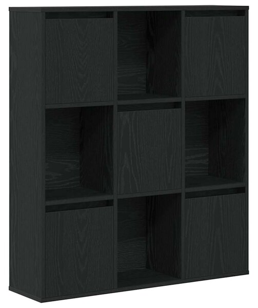 Könyvespolc fekete tölgy 89x24x101,5 cm Gépesített fa