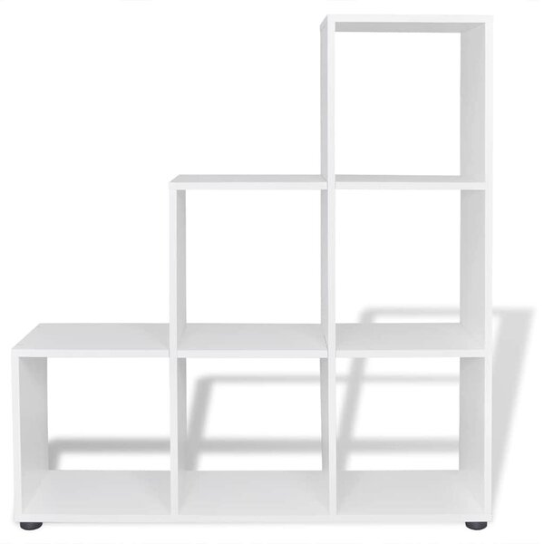 Fehér lépcső könyvespolc/vitrines polc 107 cm