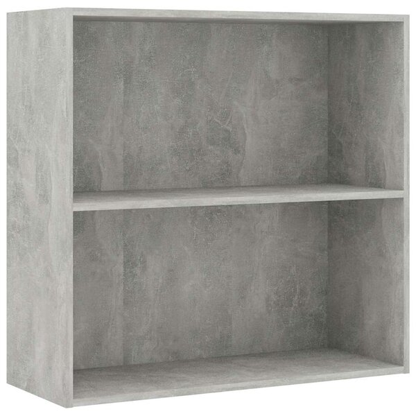2 szintes betonszürke forgácslap könyvszekrény 80x30x76,5 cm