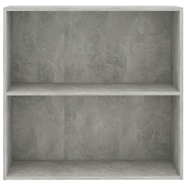 2 szintes betonszürke forgácslap könyvszekrény 80x30x76,5 cm