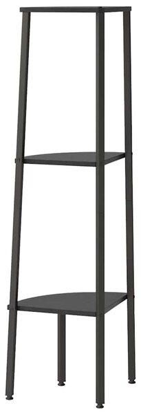 3 szintes fekete sarokpolc 45,5 x 31,5 x 120 cm