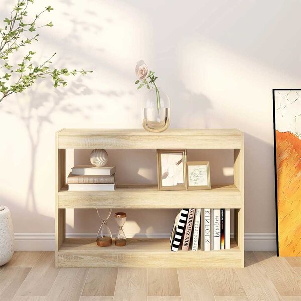Sonoma tölgy térelválasztó könyvszekrény 100 x 30 x 72 cm