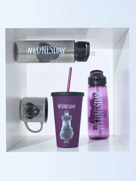 Sinsay - Többször használható pohár szívószállal Wednesday - többszínű