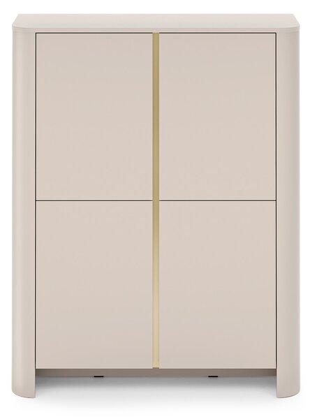 Sorrenti magas komód 103 cm – kasmír / arany