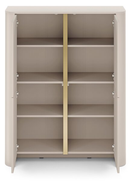 Sorrenti magas komód 103 cm – kasmír / arany