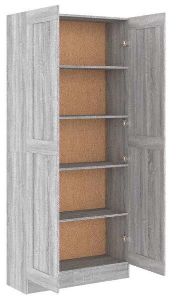 Szürke sonoma színű fa fürdőszobaszekrény 82,5x30,5x185,5 cm
