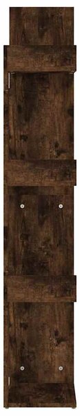 Füstös tölgy színű szerelt fa könyvszekrény 48 x 25,5 x 140 cm