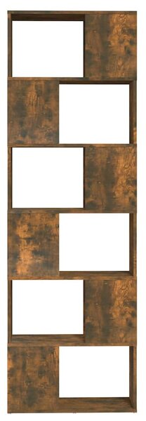 Füstös tölgy színű térelválasztó könyvszekrény 60x24x186 cm