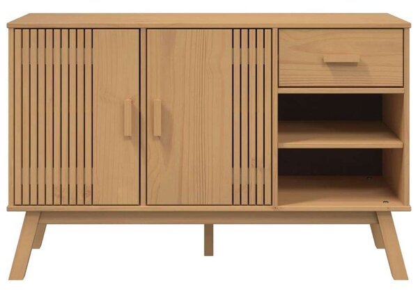 VidaXL OLDEN Fenyőfa Tálalószekrény - 114x43x73,5 cm