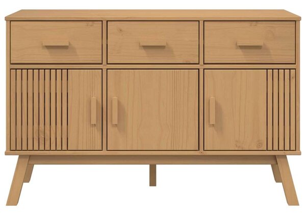 VidaXL OLDEN Tömör Fenyőfa Tálalószekrény - 114x43x73,5 cm