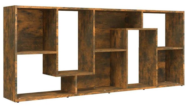 Füstös tölgy színű szerelt fa könyvszekrény 67 x 24 x 161 cm