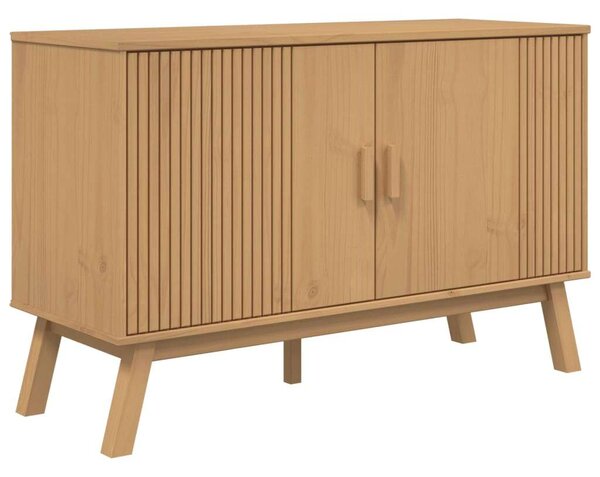 VidaXL OLDEN Tálalószekrény - Tömör Fenyőfa - 114x43x73,5cm