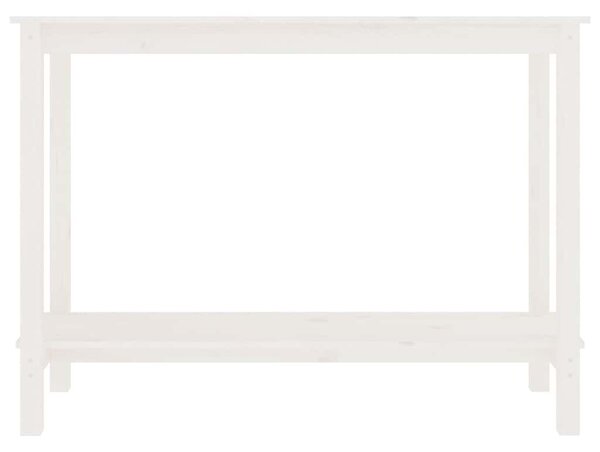 Fehér tömör fenyőfa tálalóasztal 110 x 40 x 80 cm