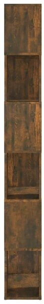 Füstös tölgy színű térelválasztó könyvszekrény 60x24x186 cm
