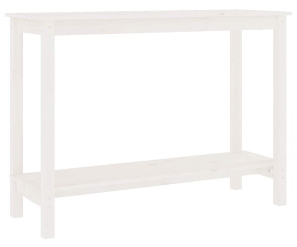 Fehér tömör fenyőfa tálalóasztal 110 x 40 x 80 cm