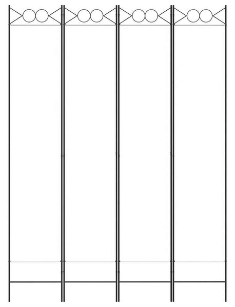 4 paneles fehér szövet térelválasztó 160x220 cm