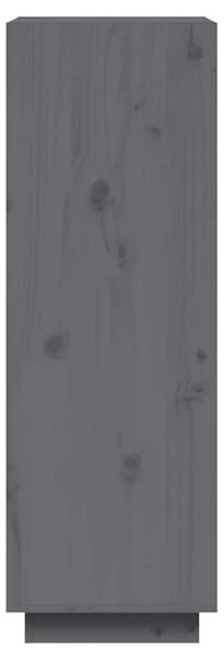 Szürke tömör fenyőfa könyvszekrény/térelválasztó 60x35x103 cm