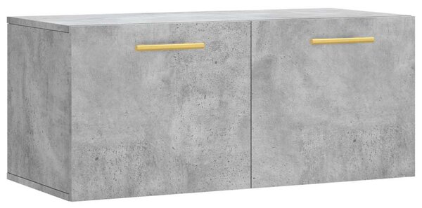 Betonszürke szerelt fa faliszekrény 80 x 36,5 x 35 cm