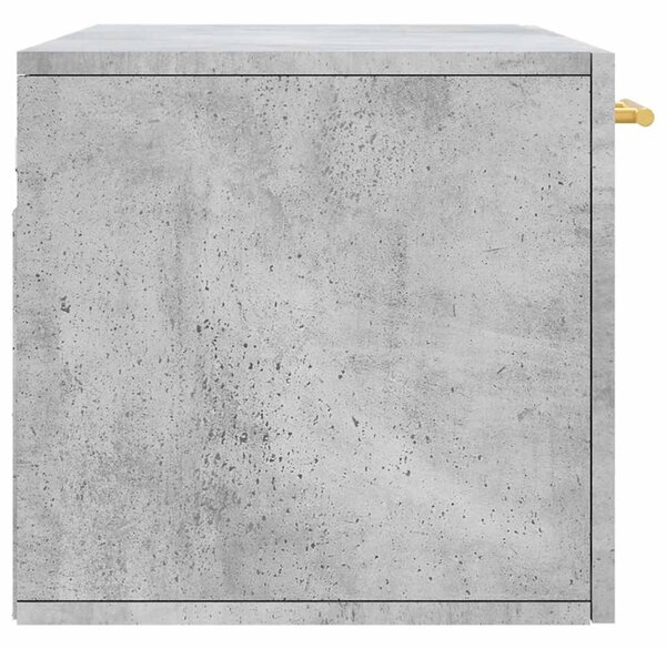 Betonszürke szerelt fa faliszekrény 80 x 36,5 x 35 cm