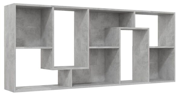 Betonszürke szerelt fa könyvszekrény 67 x 24 x 161 cm