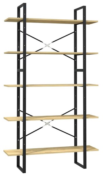 Ötszintes fenyőfa könyvszekrény 100 x 30 x 175 cm
