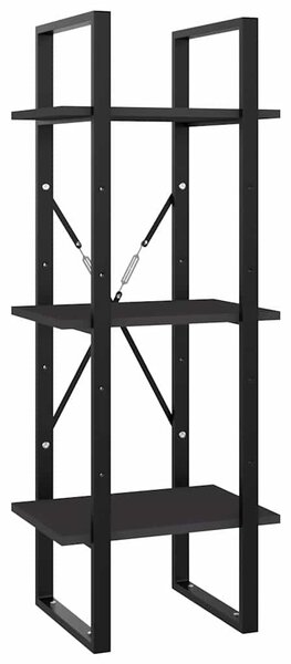 5 szintes szürke szerelt fa könyvszekrény 40 x 30 x 175 cm