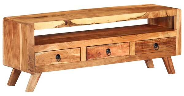 Tömör akácfa TV-szekrény 110 x 30 x 40 cm