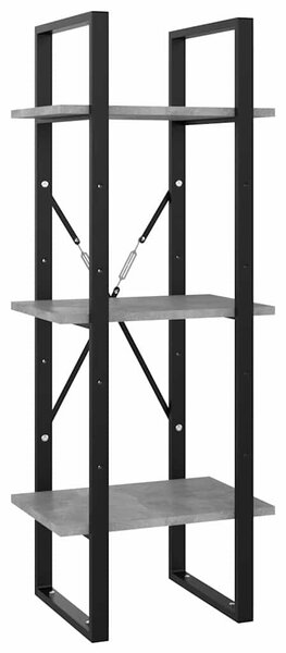 5 szintes betonszürke szerelt fa könyvszekrény 40 x 30 x 175 cm