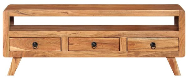 Tömör akácfa TV-szekrény 110 x 30 x 40 cm