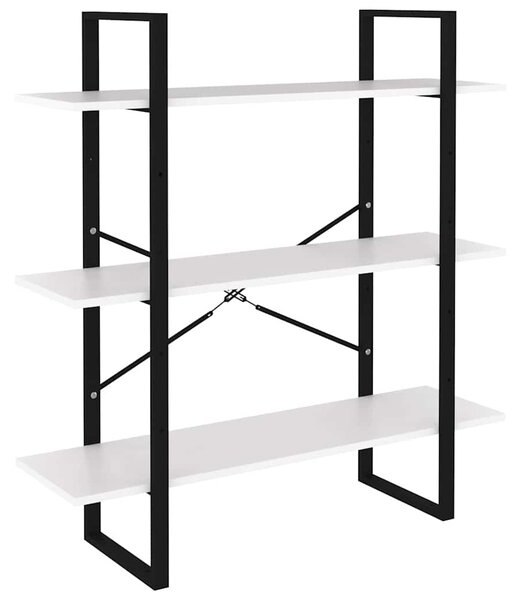 Fehér forgácslap könyvszekrény 100 x 30 x 105 cm