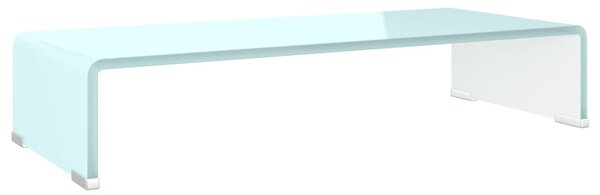 Zöld üveg TV állvány/monitor magasító 60 x 25 x 11 cm