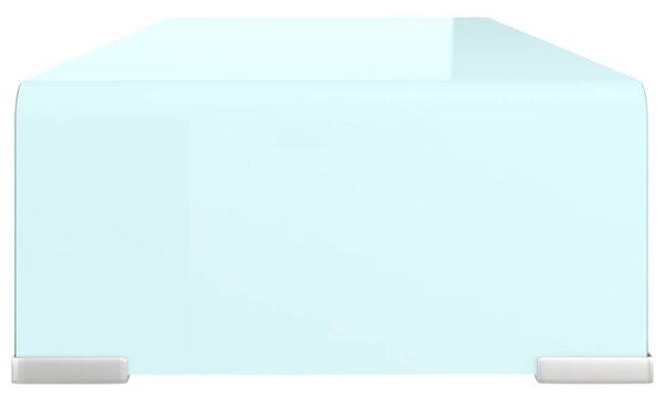 Zöld üveg TV állvány/monitor magasító 60 x 25 x 11 cm