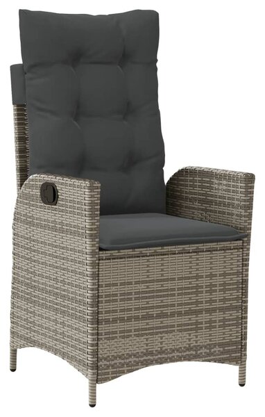 3 részes szürke polyrattan bisztrógarnitúra párnákkal
