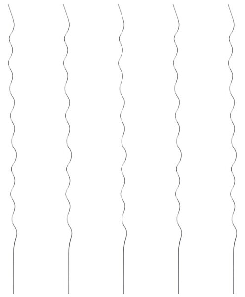 5 db spirál alakú horganyzott acél növény támaszték 110 cm