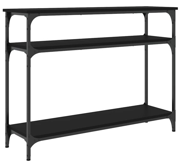 Fekete szerelt fa tálalóasztal 100x29x75 cm