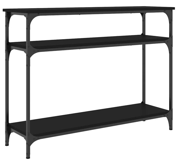 Fekete szerelt fa tálalóasztal 100x29x75 cm