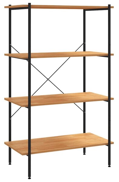 Fekete és tölgy 4 szintes polcrendszer 80 x 40 x 130 cm