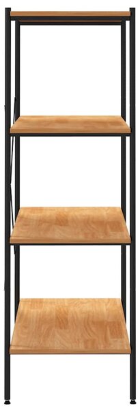 Fekete és tölgy 4 szintes polcrendszer 80 x 40 x 130 cm