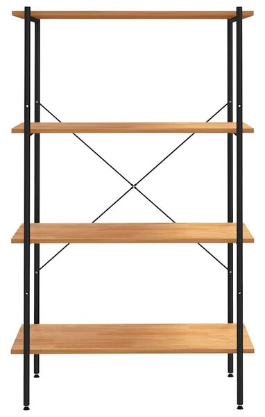 Fekete és tölgy 4 szintes polcrendszer 80 x 40 x 130 cm