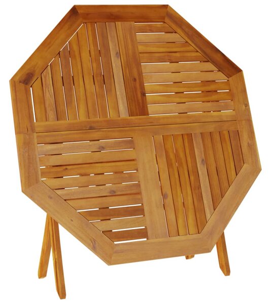 VidaXL tömör akácfa összecsukható kerti asztal Ø110x75 cm