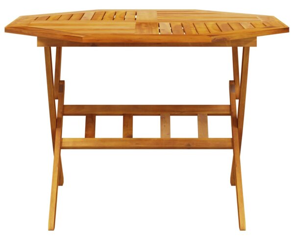 VidaXL tömör akácfa összecsukható kerti asztal Ø110x75 cm