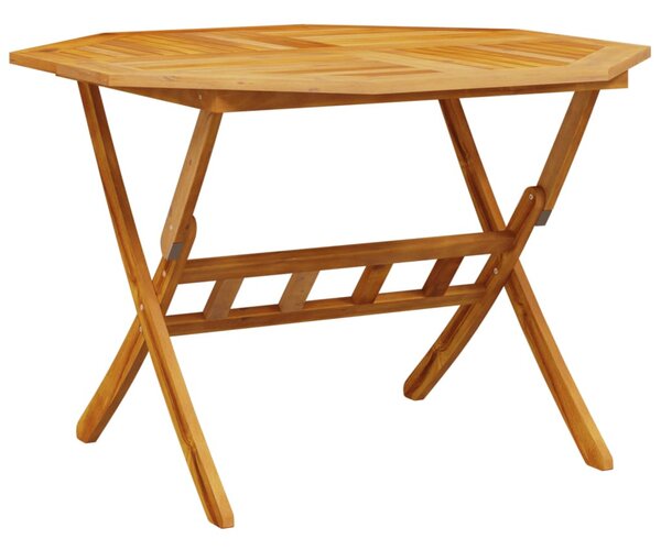 VidaXL tömör akácfa összecsukható kerti asztal Ø110x75 cm