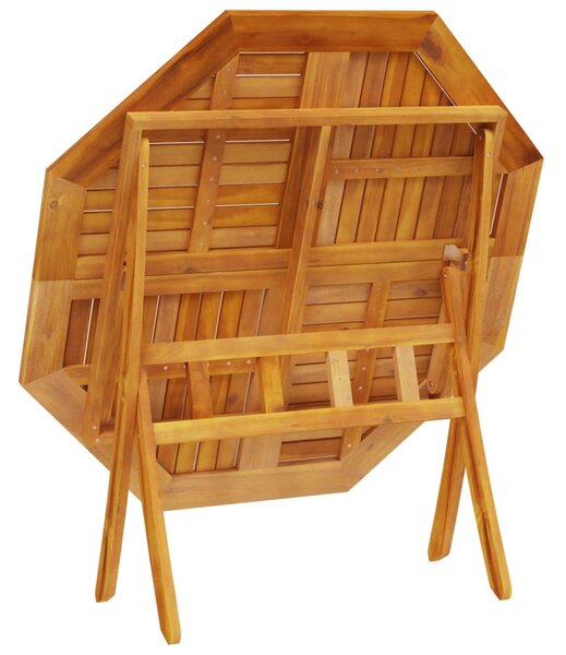 VidaXL tömör akácfa összecsukható kerti asztal Ø110x75 cm