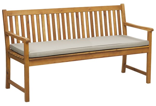 Kerti pad ülőpárnával VIVARA 160 cm Tanúsított akácfa Bézs